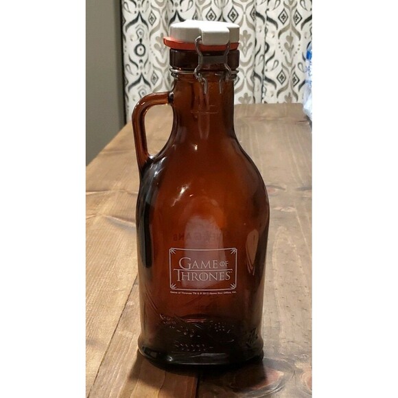 RARE Game of Thrones/Brewery Ommegang 1liter glass beer growler Fast shipping - Picture 1 of 6
